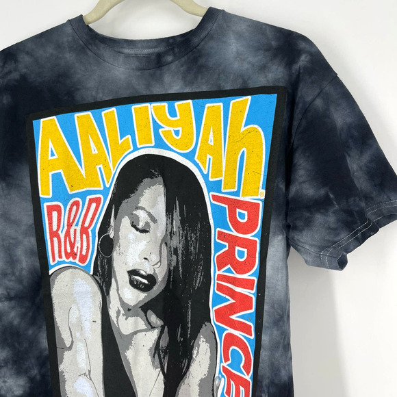 Aaliyah R&B Princess Graphic Band Tee Black Tie Dye Size 3XL NWOT - Picture 3 of 6